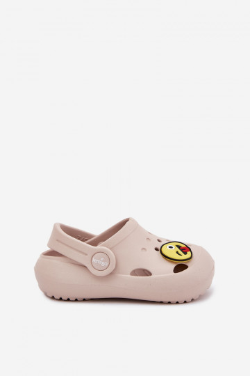 Lichte kinderslippers met gespsluiting LEMIGOSE 880 zandkleur 2
