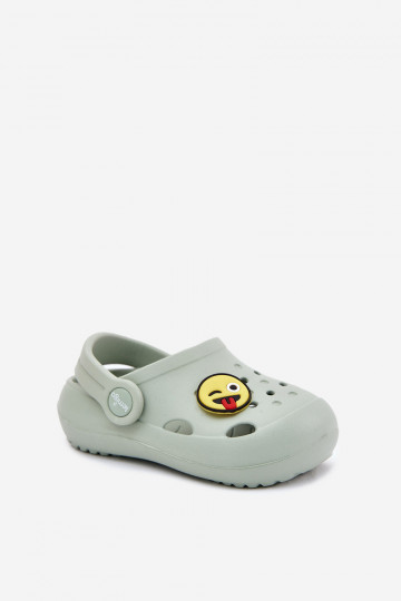 Lichte kinderslippers met gespsluiting LEMIGOSE 880 mintkleur