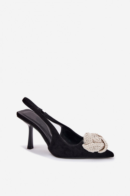 Hakken met ornamenten van eco-suèdeoIne zInart Anodera Hakken met ornamenten van eco-suèdeoIne zInart Anodera