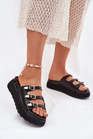 Damespantoffels met platform Met Strepen zInart Nimiotte 2
