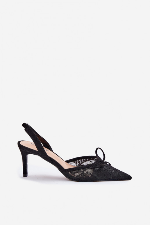 met kantmotieven Hakken met open hiel zInart Annivirae met kantmotieven Hakken met open hiel zInart Annivirae