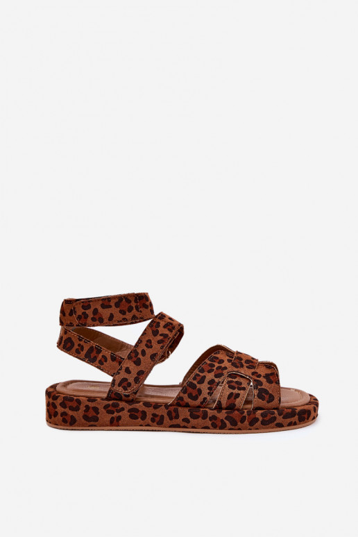 Dames sandalen Z met lijmbevestigingami met luipaardbontpatronen Uvissa Dames sandalen Z met lijmbevestigingami met luipaardbontpatronen Uvissa