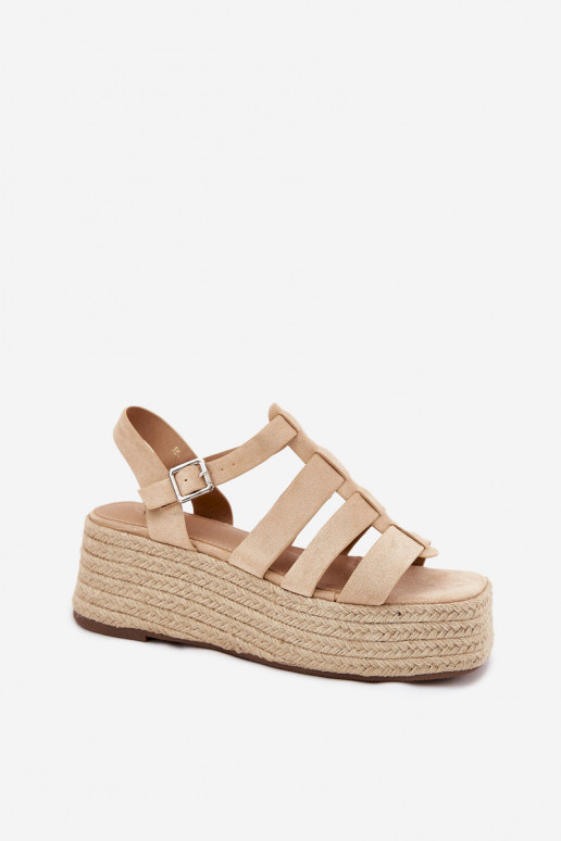 Dames sandalen Met Strepen I Plecionką beige Pardauss Dames sandalen Met Strepen I Plecionką beige Pardauss