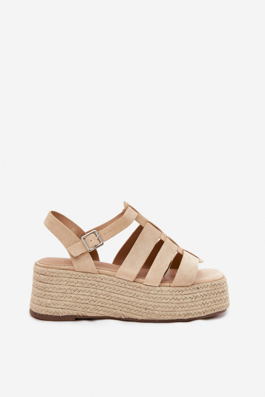 Dames sandalen Met Strepen I Plecionką beige Pardauss Dames sandalen Met Strepen I Plecionką beige Pardauss