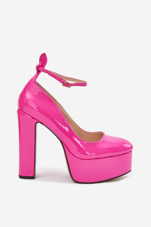 met lakeffect Schoenen Op de Hoge Post en platform roze Nianka