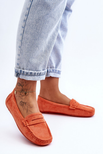 Elegante suède mocassins oranje Lenvie