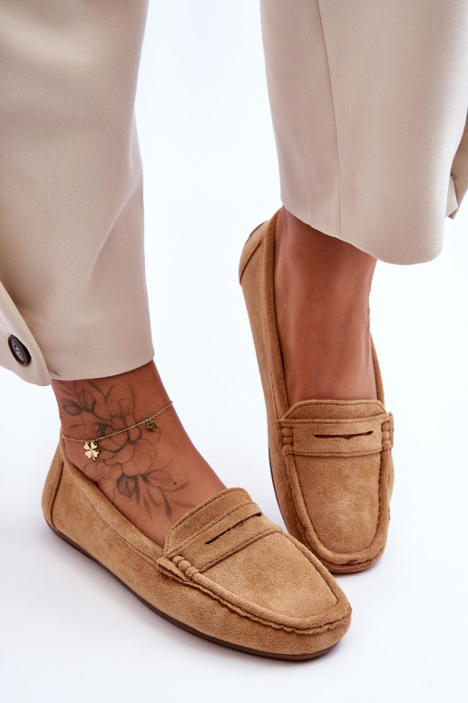 Elegante suède mocassins bruine kleur Lenvie