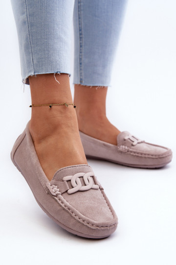 Dames In de mode Suède mocassins Paars Rabell