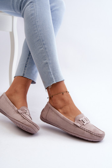 Dames In de mode Suède mocassins Paars Rabell 2
