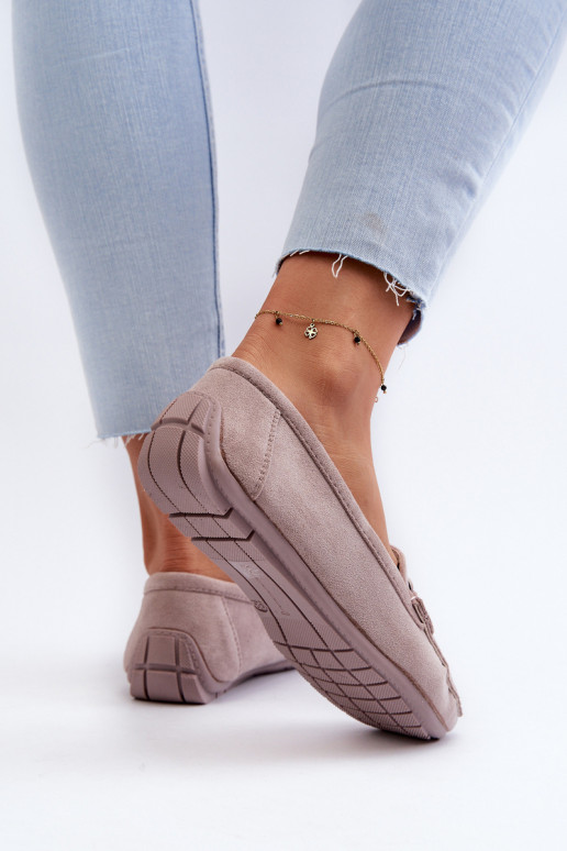 Dames In de mode Suède mocassins Paars Rabell