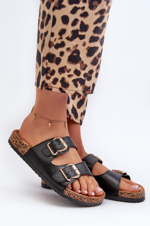 Damespantoffels met gespen zInart Fronila