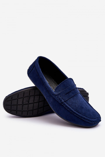 Het heeftnnen Suède mocassins donkerblauIn Het heeftck 2