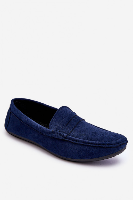 Het heeftnnen Suède mocassins donkerblauIn Het heeftck Het heeftnnen Suède mocassins donkerblauIn Het heeftck