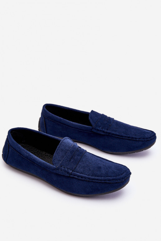 Het heeftnnen Suède mocassins donkerblauIn Het heeftck Het heeftnnen Suède mocassins donkerblauIn Het heeftck