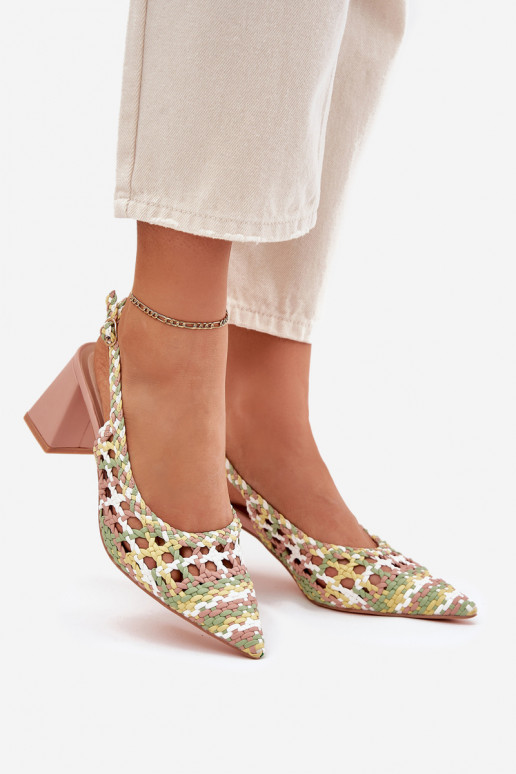 sandalen Met Vlecht met hakken roze Ebina