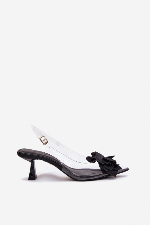 Perregimi sandalen met dunne hakken Met sierlijk Een bloem zInart Risalie