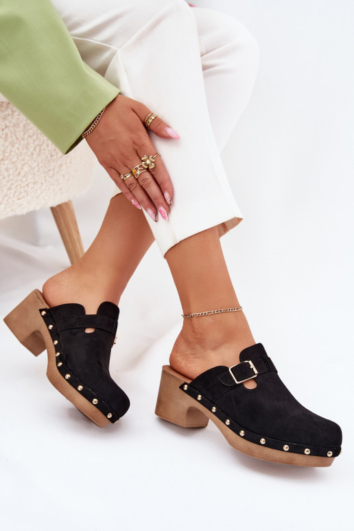 Slippers Klompen Dames met hakken met gespen zInart Veldexina Slippers Klompen Dames met hakken met gespen zInart Veldexina