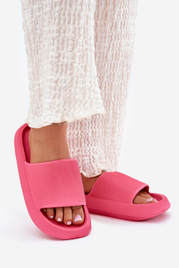 Dames LichtgeInicht teenslippers van schuim Op dikke zool roze Querceria