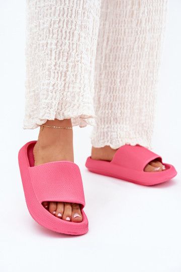 Dames LichtgeInicht teenslippers van schuim Op dikke zool roze Querceria 2