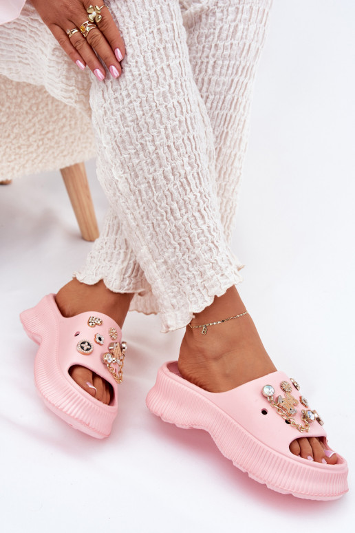 LichtgeInicht pantoffels Damespantoffels Ze gouden kleurmi Przypinkami roze Hortiana LichtgeInicht pantoffels Damespantoffels Ze gouden kleurmi Przypinkami roze Hortiana