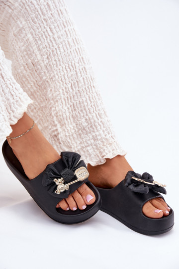 Damespantoffels LichtgeInicht pantoffels met platform met linten I Broszką zInart Het heeftrlize