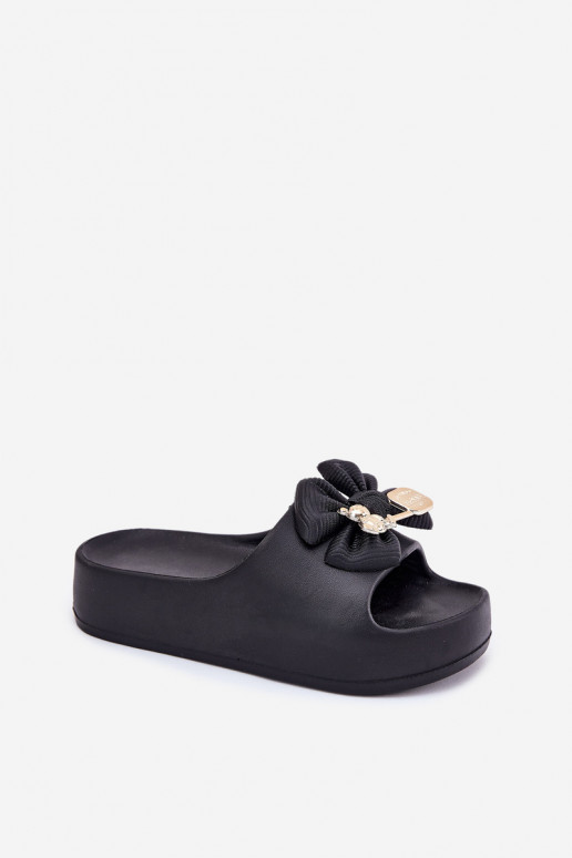 Damespantoffels LichtgeInicht pantoffels met platform met linten I Broszką zInart Het heeftrlize