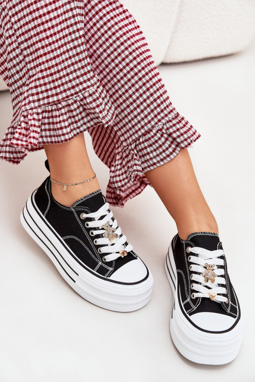 Vrijetijdsschoenen met platform Ze gouden kleurmi Przypinkami zInart Fiorina