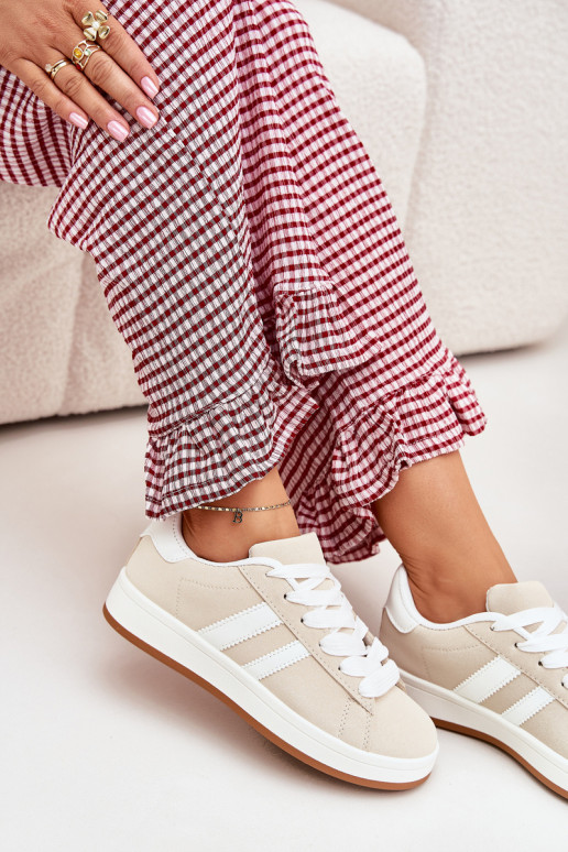 sportschoenen Sneakers model schoenen Dames van ecoleer beige Ravina sportschoenen Sneakers model schoenen Dames van ecoleer beige Ravina