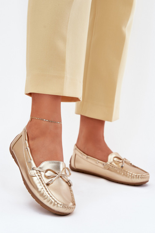 Dames Eko Leer Mocassins gouden kleur Si Passione Dames Eko Leer Mocassins gouden kleur Si Passione