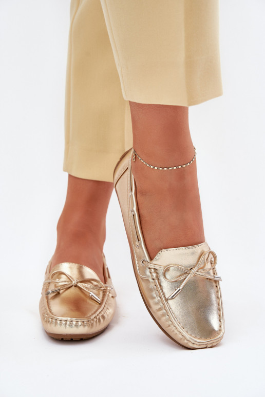 Dames Eko Leer Mocassins gouden kleur Si Passione Dames Eko Leer Mocassins gouden kleur Si Passione