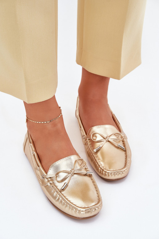 Dames Eko Leer Mocassins gouden kleur Si Passione Dames Eko Leer Mocassins gouden kleur Si Passione