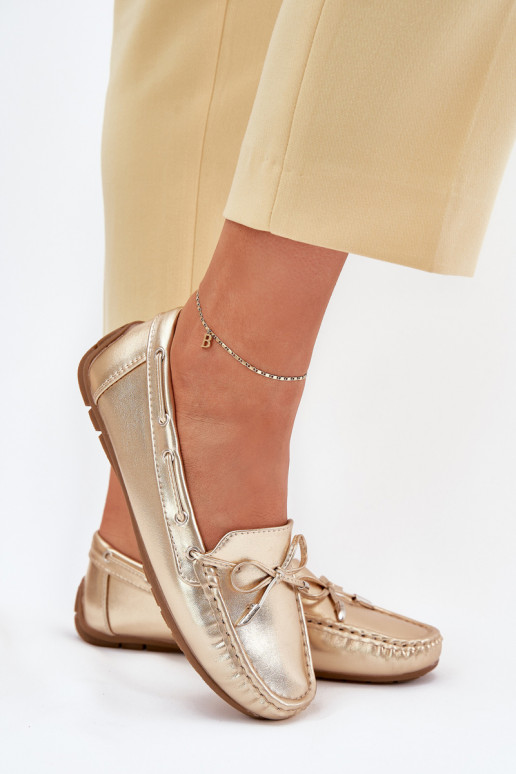 Dames Eko Leer Mocassins gouden kleur Si Passione Dames Eko Leer Mocassins gouden kleur Si Passione