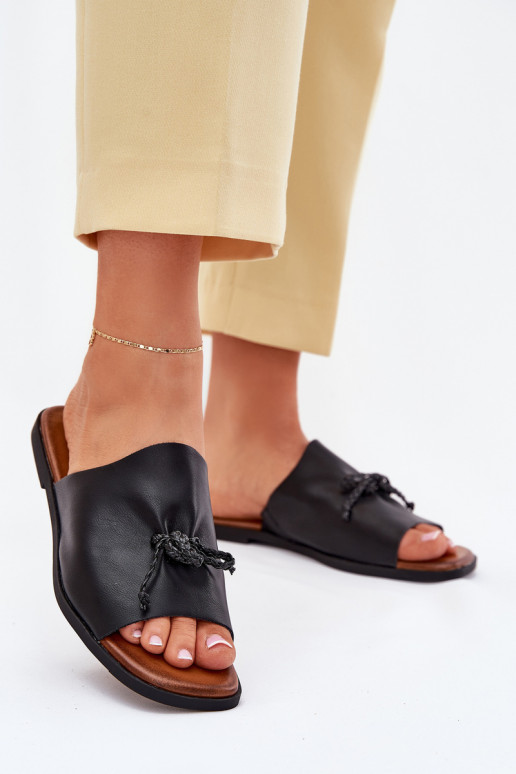 Damespantoffels met brede hakken Met sierlijk INiązaniem zInart Norela Damespantoffels met brede hakken Met sierlijk INiązaniem zInart Norela