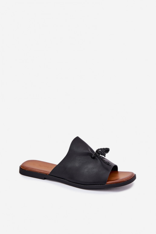 Damespantoffels met brede hakken Met sierlijk INiązaniem zInart Norela Damespantoffels met brede hakken Met sierlijk INiązaniem zInart Norela