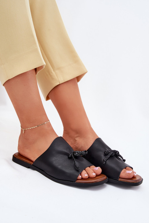 Damespantoffels met brede hakken Met sierlijk INiązaniem zInart Norela Damespantoffels met brede hakken Met sierlijk INiązaniem zInart Norela