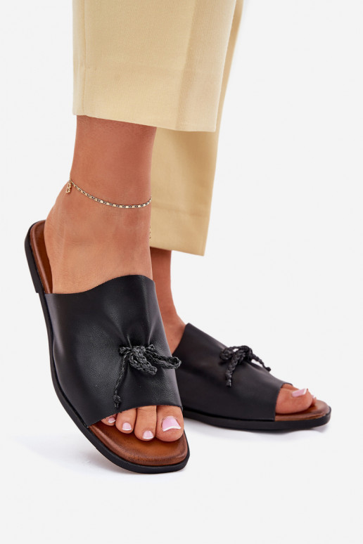 Damespantoffels met brede hakken Met sierlijk INiązaniem zInart Norela Damespantoffels met brede hakken Met sierlijk INiązaniem zInart Norela