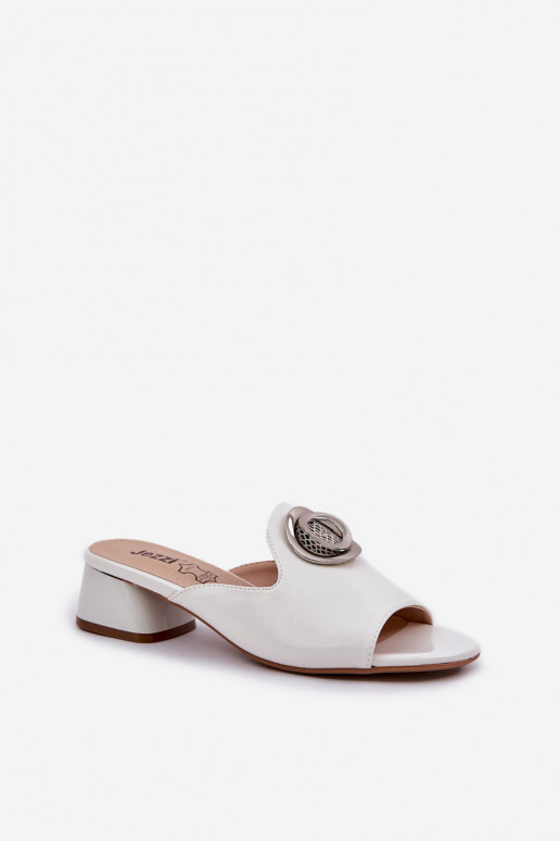 Witte elegante slippers voor dames...