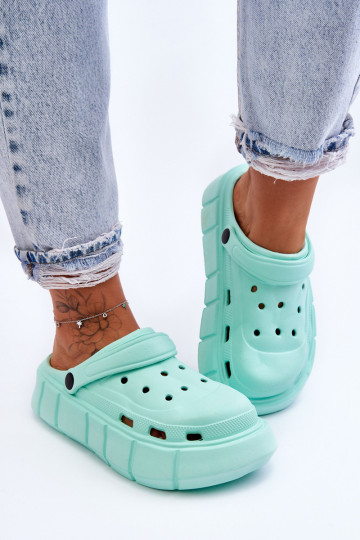 Damesschuimplatform Crocs mint kleuren Beckett 2