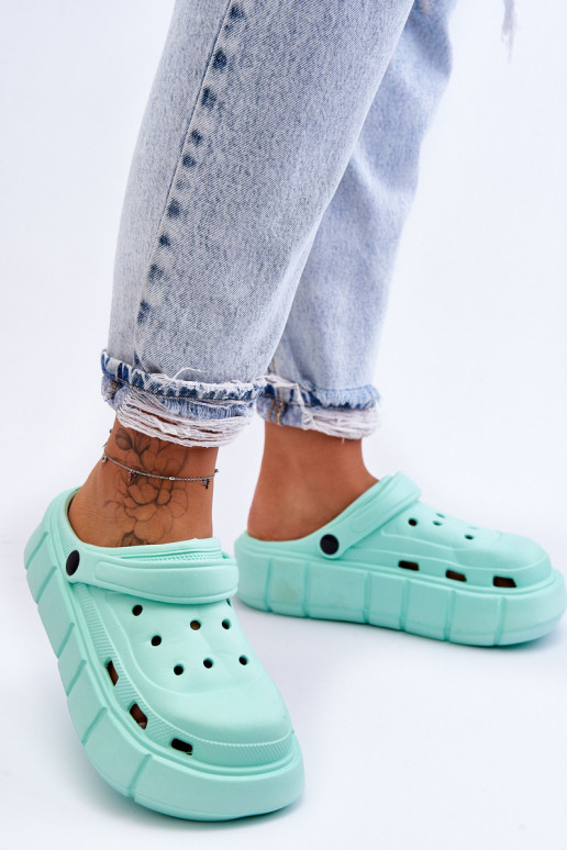 Damesschuimplatform Crocs mint kleuren Beckett Damesschuimplatform Crocs mint kleuren Beckett