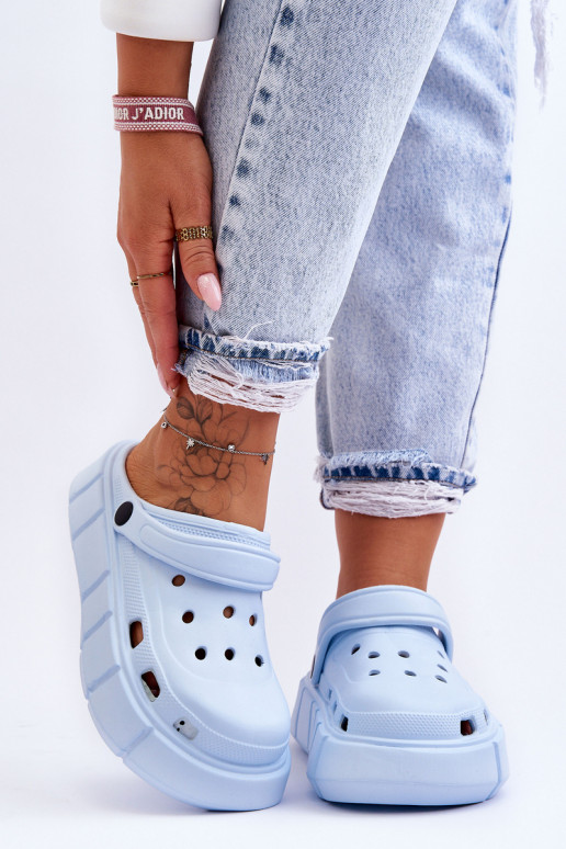 Damesschuimplatform Crocs LichtblauIn Beckett