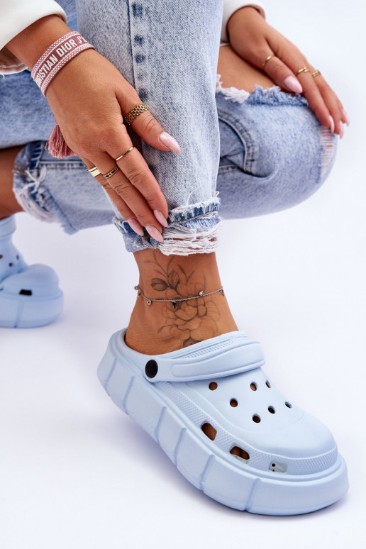 Damesschuimplatform Crocs LichtblauIn Beckett