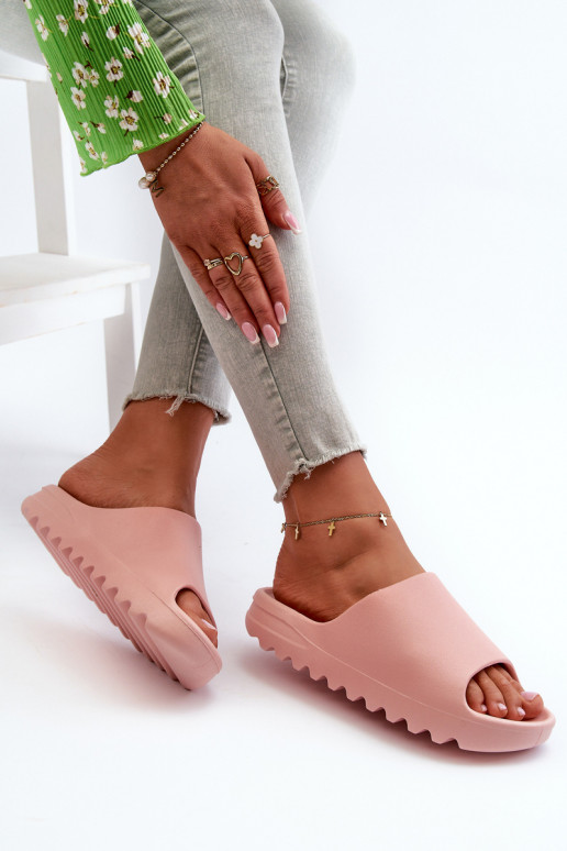 Modieuze pantoffels met platform roze Estella Modieuze pantoffels met platform roze Estella