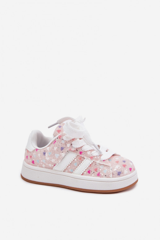 Glanzende sneakers Kinderen In harten roze Tessina Glanzende sneakers Kinderen In harten roze Tessina