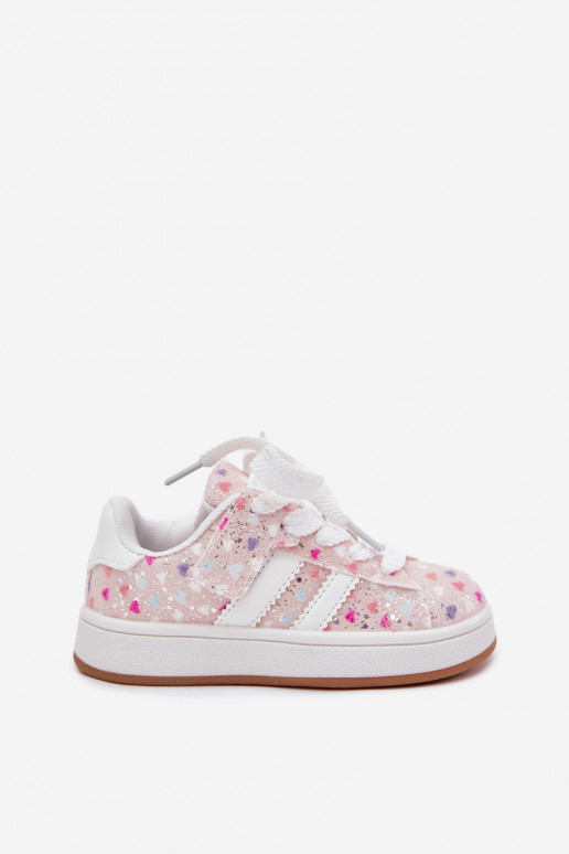 Glanzende sneakers Kinderen In harten roze Tessina Glanzende sneakers Kinderen In harten roze Tessina