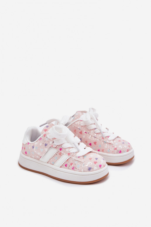 Glanzende sneakers Kinderen In harten roze Tessina Glanzende sneakers Kinderen In harten roze Tessina