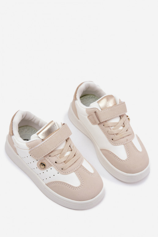 sportschoenen Sneakers model schoenen Kinderen met zelfklevende bevestigingsmiddelen beige Zarina sportschoenen Sneakers model schoenen Kinderen met zelfklevende bevestigingsmiddelen beige Zarina