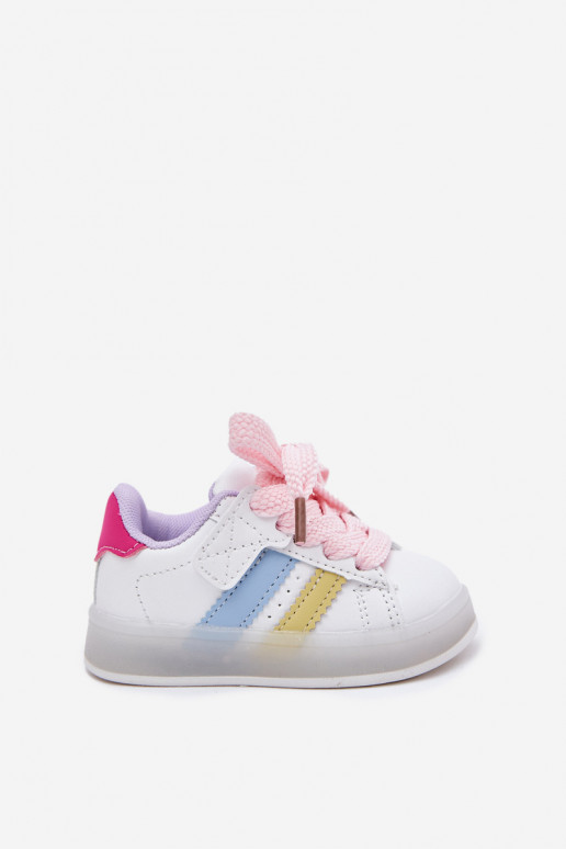 sportschoenen Sneakers model schoenen Kinderen met glanzende zool INit-roze Arielle