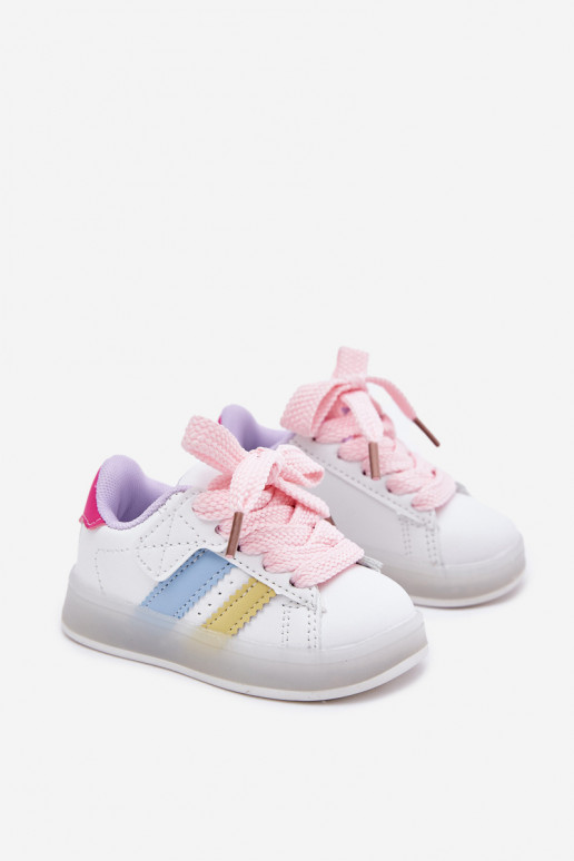 sportschoenen Sneakers model schoenen Kinderen met glanzende zool INit-roze Arielle