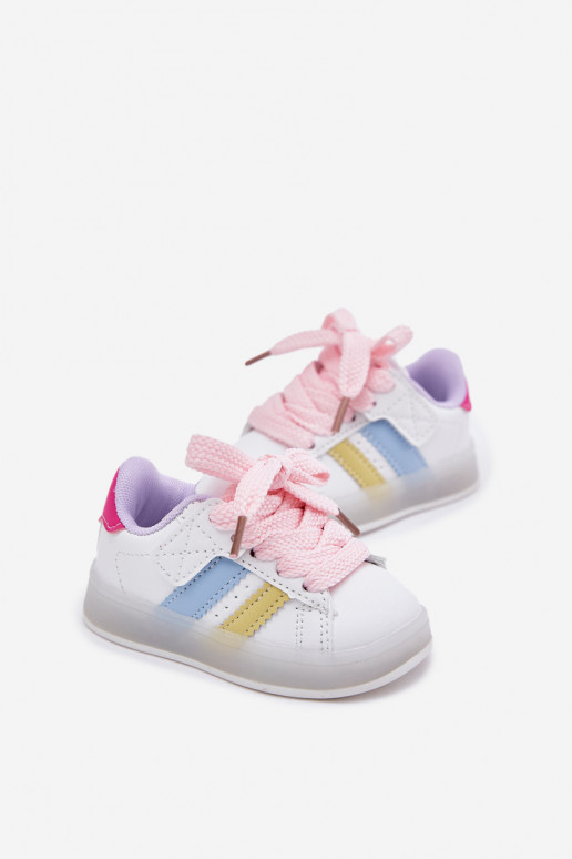 sportschoenen Sneakers model schoenen Kinderen met glanzende zool INit-roze Arielle
