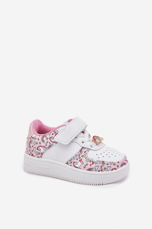 Kindersneakers sportschoenen Eenhoorns roze Thalia